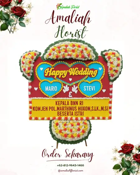 Papan Bunga Pernikahan Kelam Tengah